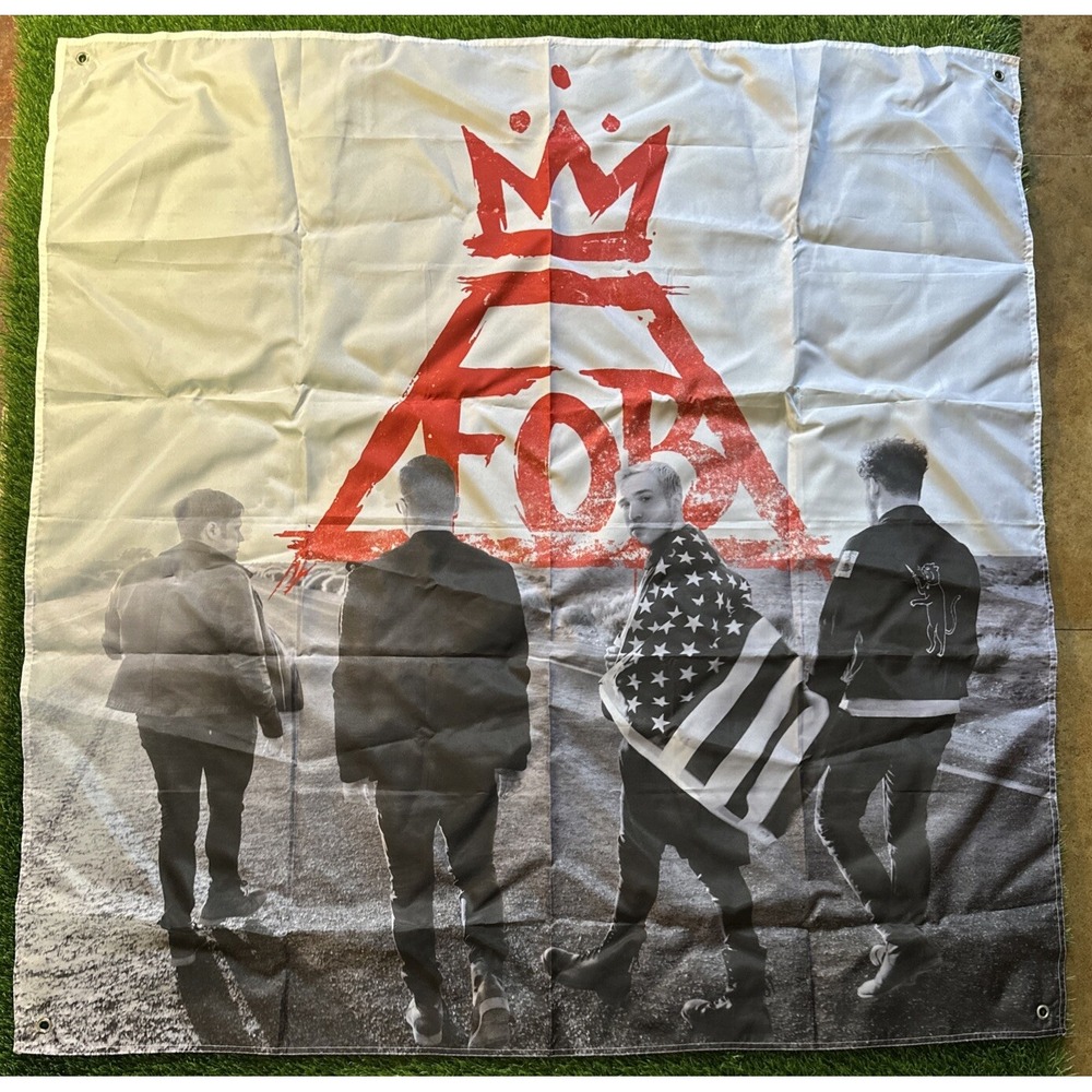 FALL OUT BOY FOB Large 4 Ft X 4 Ft‎ Patrick Stump Logo Cloth Flag Wall Banner